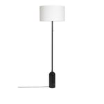 Gubi - Gravity Floor Lamp, Black Marble/White - Skärmlampor - Space Copenhagen - Svart