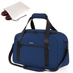 ECOHUB Sac de Voyage 40x20x25 Ryanair Bagage Cabine Sac Cabine Easyjet Avion Ecologique Valise Cabine Valise Bagage Portable Organisateur Weekend Femmes et Hommes Sac Bagages Sport(Bleu)