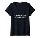 Womens sometimes i talk to myself, Funny Sarcastic Saying V-Neck T-Shirt