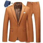 Costume Homme Uni 3 Pièces De Slim Fête Soirée Mariage Business Fit Grande Vêtements Masculin Wz227