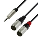 Adam Hall Y-splitkabel Minijack til XLR han (3m)