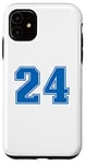 Coque pour iPhone 11 Numéro #24 Numéro Sport Bleu