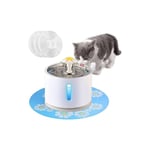 Fontaine à chat avec détecteur de mouvement pour fontaine pour animaux de compagnie, fontaine pour chien et chat de 2,4 l avec fenêtre de niveau