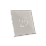 E2 Plus,Interrupteur Connecte Pour Lumieres Et Portails,Compatible Google/Alexa/Siri/Ifttt,Applis Ios/Android,Plaque Tactile,Verre Retroeclairee,Capteurs De Temperature/Luminosite,Beige