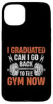 Coque pour iPhone 15 Plus J'ai gradué Gym Now Funny Workout