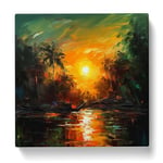 Apocalypse Now Palette Knife Painting No.1 Canvas Print for Living Room Bedroom Home Office Décor, Wall Art Picture Ready to Hang, 20x20 Inch (50x50 cm)