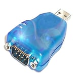 BeMatik - Adaptateur USB vers RS232 serielle 1 port 9 broches mâle USB-COM-PL