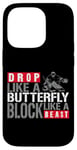 iPhone 14 Pro Ice Hockey Goalie Vintage Goalkeeper Drop Like A Butterfly Case