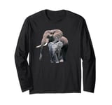 Mother Elephant and Child - African Elephants Long Sleeve T-Shirt