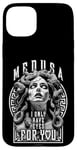 iPhone 15 Plus Valentine's Day Medusa Woman I Only Have Eyes For You Heart Case