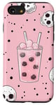 Coque pour iPhone SE (2020) / 7 / 8 Squelette à thé classique à pois Kawaii Grim Reaper Rose