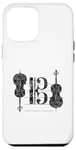 Coque pour iPhone 12 Pro Max Violoncello Clef de Ténor (Noir Ancien) Cello