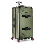 Traveler's Choice Maxporter Valise Rigide à roulettes pivotantes 76,2 cm, Vert foncé, 30" Trunk Luggage, Maxporter II Valise Rigide en Polycarbonate avec roulettes pivotantes