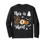 This Is Boo Sheet Halloween Ghost Costumes Men Women Couples Long Sleeve T-Shirt