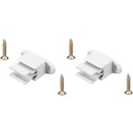 2x Clip bloqueur de manivelle volet Roulant réglable blanc Support Guide Manette Plastique 14mm Universel fenêtre Mur à Visser