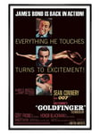 James Bond Goldfinger Maxi Poster - Black Gloss Framed