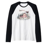 Christmas on the Farm Animal Christmas Cow Country Christmas Raglan Baseball Tee