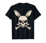 Skull Bunny Crossbones Jolly Roger Halloween Crossbone T-Shirt