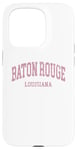 Coque pour iPhone 15 Pro Pink Baton Rouge Louisiana LA Varsity Style sur Baton Rouge