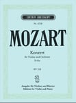 EDITION BREITKOPF MOZART W.A. - CONCERTO POUR VIOLON EN RE MAJEUR KV 218 - VIOLON, PIANO