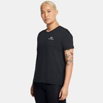 Haut à manches courtes Under Armour Vanish Energy pour femme Noir / Blanc XXL