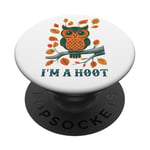 I'm A Hoot, Owl Pun Sarcastic Jokes Sayings PopSockets Adhesive PopGrip