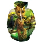 (W-1488-XXS）Guardians of the Galaxy Groot Miesten Hupparit Puserot 3D-tulostettu