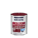 Sikkens - Peinture Laque Extérieure Bois et Fer - Finition tendue, sous-couche intégrée, facile à appliquer - Satin Rouge Basque 0,75 L