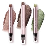 Ofanyia Stick Fard À Paupières Crème, Crayon Étanche Bâton Shimmer Stylo Créer Paillettes Maquillage Des Yeux, 3Pcs