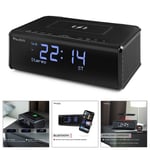 Audizio Cuneo Clock Radio DAB+ with Smart Phone Wireless Charging and Dual Alarm