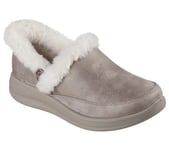 Skechers Cozy Escape Womens Taupe Slip Ins Comfy Warm Slippers