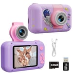 Kids Camera Toys for 3 4 5 6 7 8 9 10 11 12 Year Old Girls/Boys,Kids Digital Camera for Toddler,Christmas Birthday Festival Gifts for Kids,Video Selfie Camera for Kids with 32GB TF Card