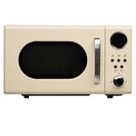 SIA FRM20AP 20L Retro Freestanding Microwave, Cream, 700W, Digital Timer, 2 Years Parts and Labour Guarantee