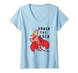 Disney The Little Mermaid Under the Sea Sebastian T-Shirt avec Col en V