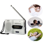 Portable AM FM Radio Built-in Speaker Stereo Battery Powered Mini Pocket Radio