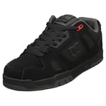 DC Shoes Stag Mens Black Grey Skate Trainers - 10 UK