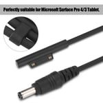 DC Power Supply Charger Adapter Cable Wire for Microsoft Surface Pro 4/3 Tablet