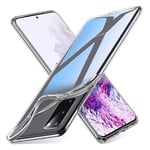 ESR Coque Compatible avec Samsung Galaxy S20 de 6,2 Pouces, Coque Transparent en Silicone TPU Mince Souple, Coque de Protection pour Samsung S20 2020, Série Essentiel Zéro, Transparent