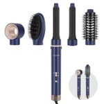 PARWIN PRO BEAUTY Hair Dryer Brush Set, 110000 RPM High-Speed Motor Ionic Hairdryer, Hair Curler, Hot Brush for Hair Styling, Drying, Volumizing, and Curling(Blue)