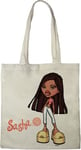 cotton division TOTE BAG BRATZ «SASHA», REFERENCE : BWBRATZBB003, ECRU, 38 X 40 CM