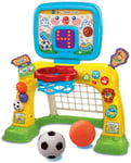 VTech 3-in-1 Sports Centre, Baby Interactive Toy with Colours and Sounds, Learning with Role-Play, Suitable for Baby Boys & Girls from 12 to 36 Months (Yellow/Blue), English Version, 66x58x44 cm