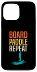 Coque pour iPhone 13 Pro Max Board Paddle Repeat Stand Up Paddleboard SUP