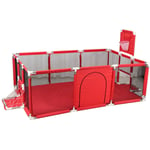 Insma - 181x122x61cm Parc pour bébé pour enfants Piscine à balles Clôture Parc Aire de jeu avec barrière de sécurité Rouge lbtn