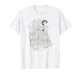 Disney Princess Belle Jasmine Aurora Sketch Dresses T-Shirt