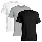 Ted Baker Mens 3-Pack Crew Neck T-Shirt - Black/Light Grey/White - M