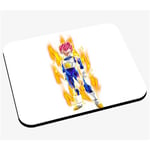 Tapis de souris Dragon ball super vegeta super saiyan cheveux rose aura de