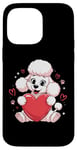 iPhone 14 Pro Max Cute Poodle Love Heart Valentines Day Poodle Lover Case