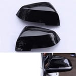 XLTWKK 2pcs Car Door Side Mirrors Rearview Mirror Cover Trim Silver/Black,For BMW 1 3 4 Series X1 2013-2016