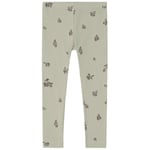 garbo&friends Mönstrade Ribbade Baby-leggings Prune Green | Grön | 86/92 cm