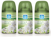 Pan Aroma Air Freshener Automatic Refill Wild Lily & Jasmine 3 x 250ml